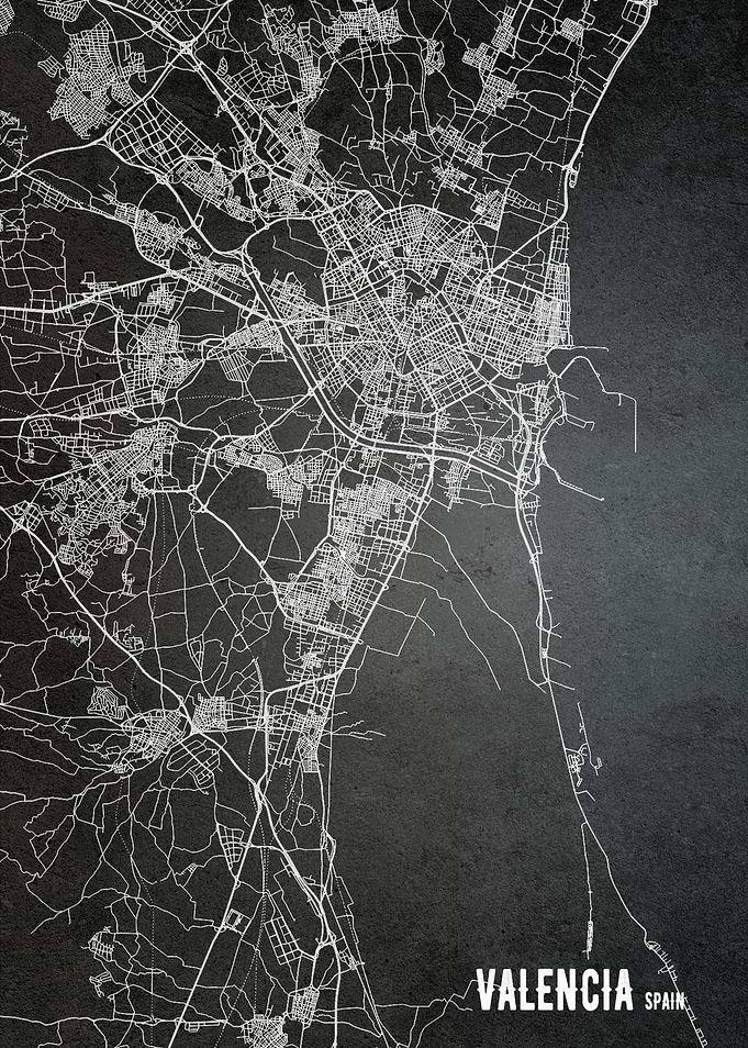 Valencia Spain city map