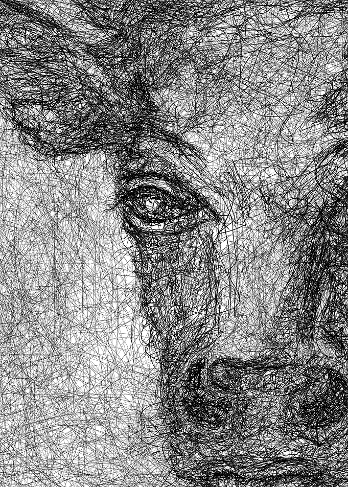 Cow scribble art