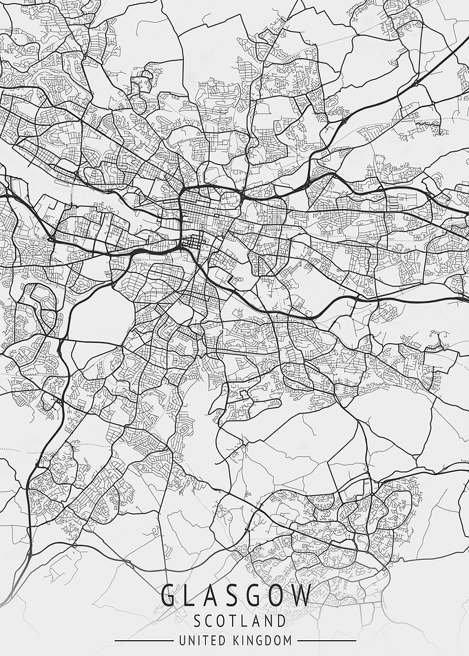 Glasgow Scotland City Map