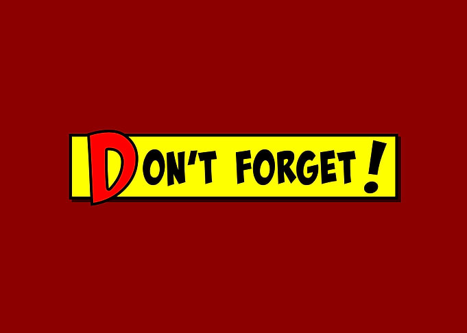 Cartoon box dont forget