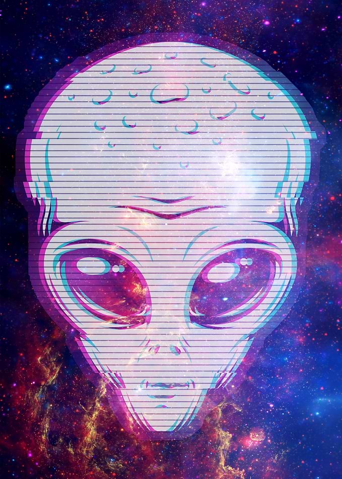 Alien Glitch Galaxy