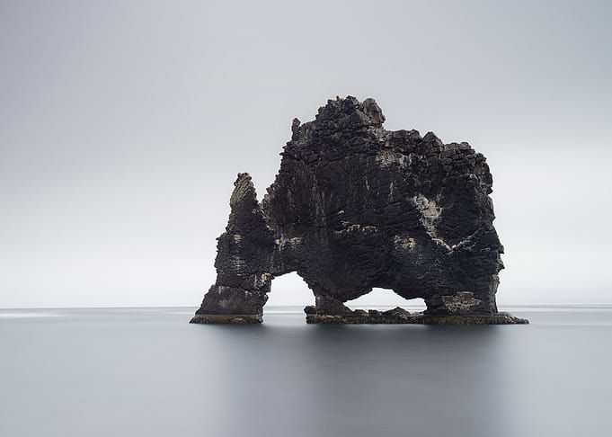 Hvtserkur Iceland Sea