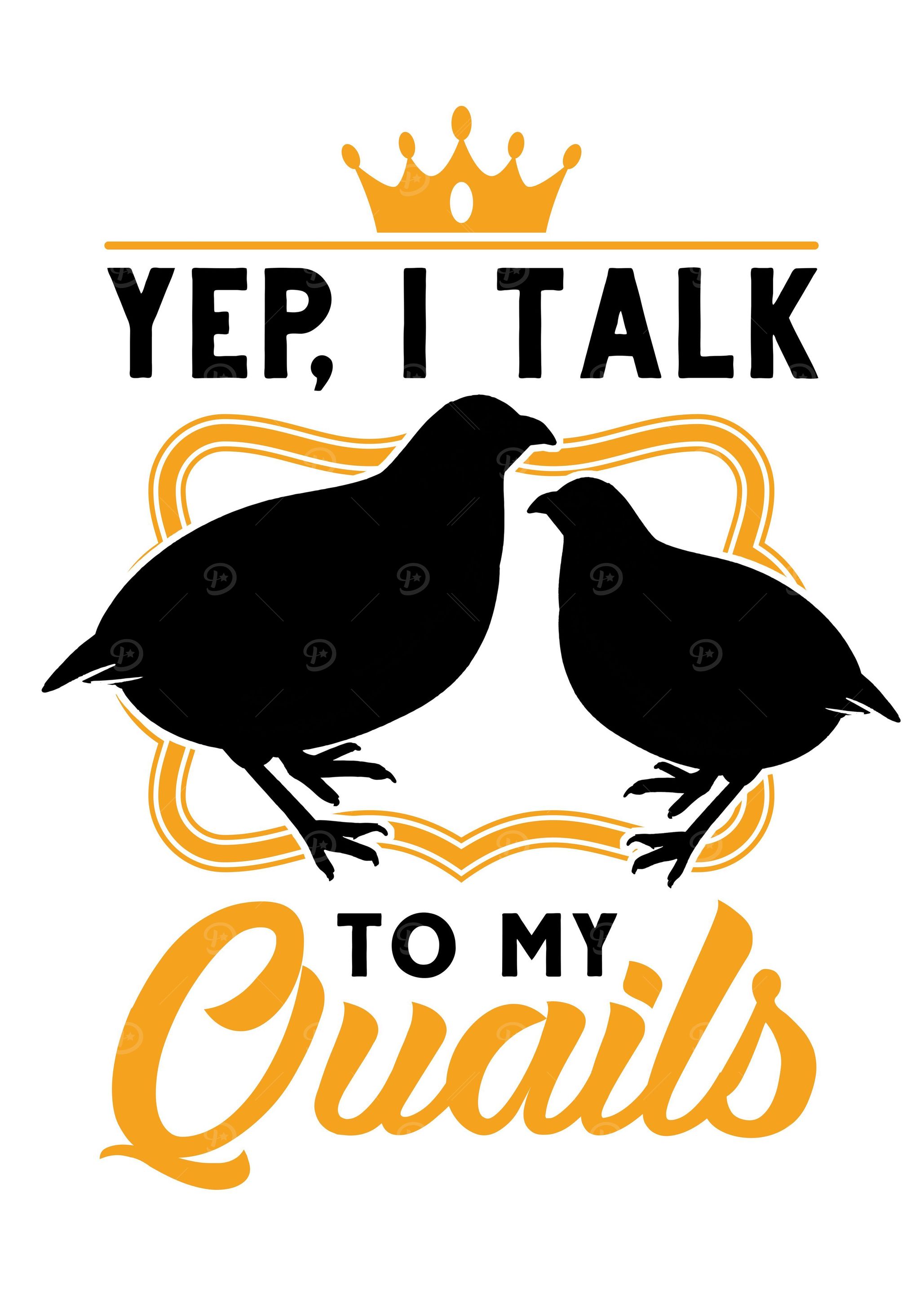 Yep I Talk To My Quails