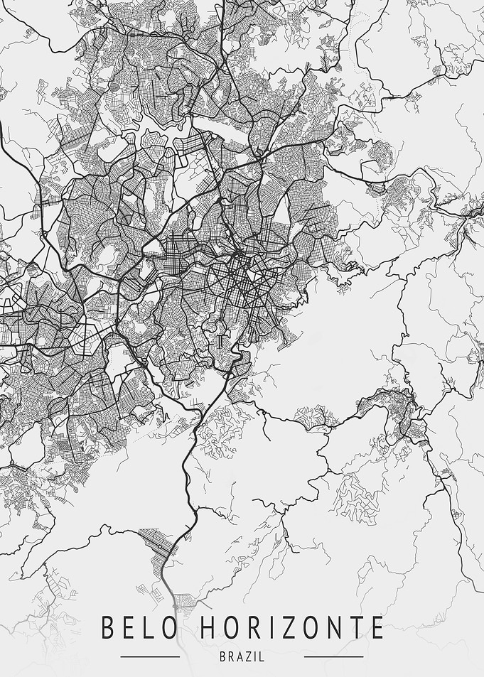 Belo Horizonte Brasil Map