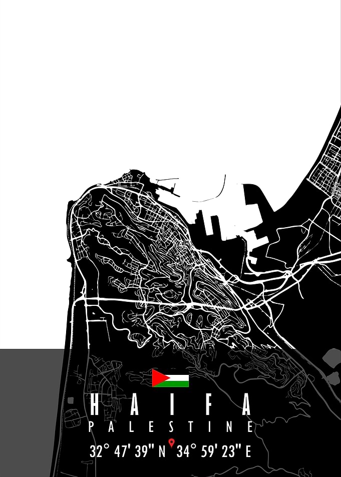 HAIFA MAP PALESTINE