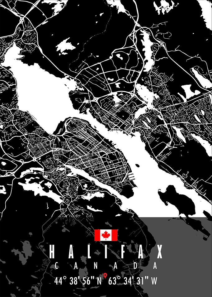HALIFAX MAP CANADA