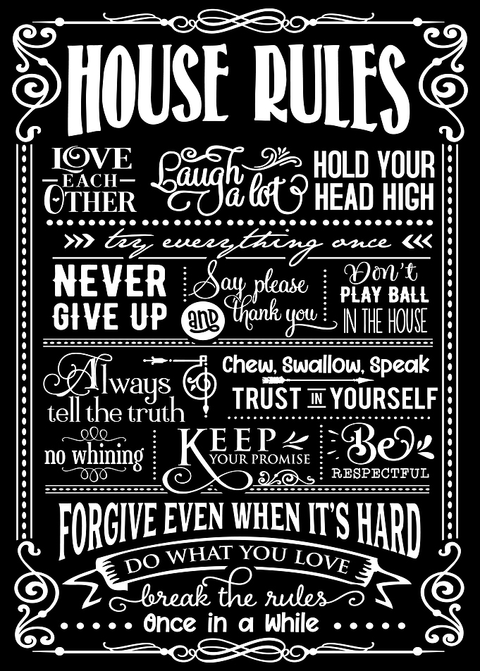 House Rules Black White