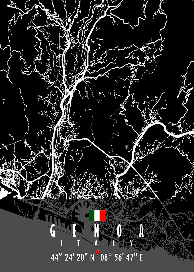 GENOA MAP ITALY