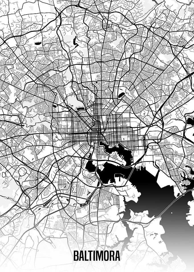 Baltimora white map