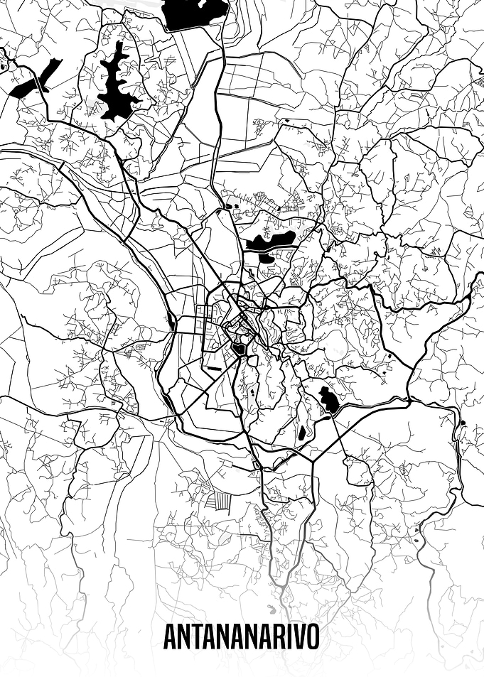 Antananarivo white map