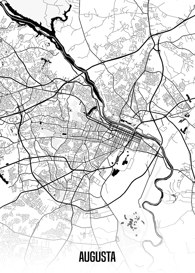 Augusta white map
