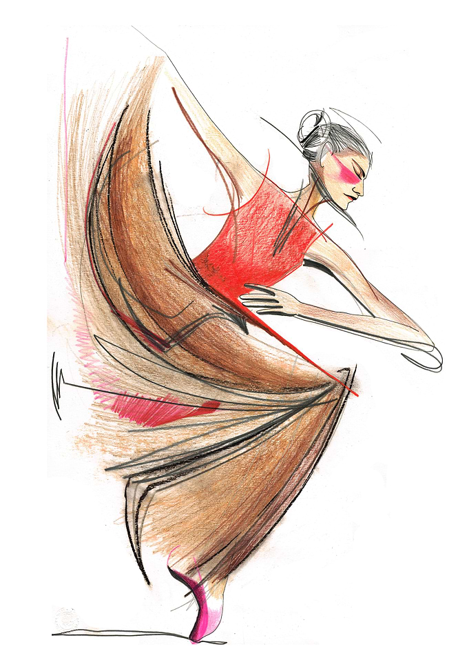 Ballerina Dance Drawing
