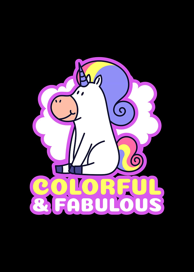 Unicorn Colorful And