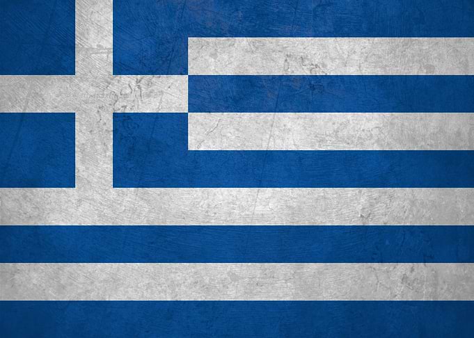 Flag of Greece on Wall