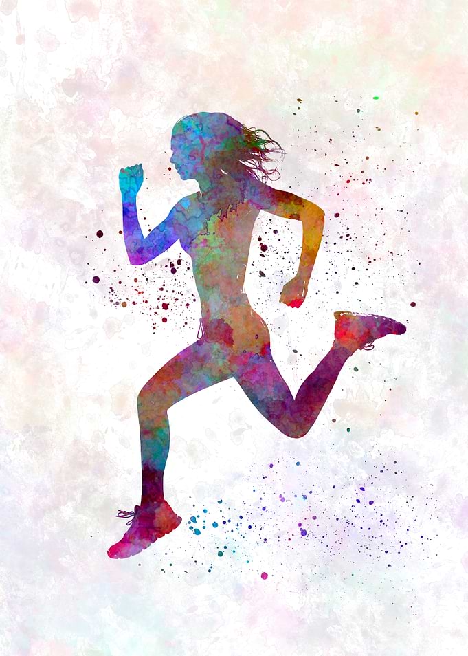 woman runner running