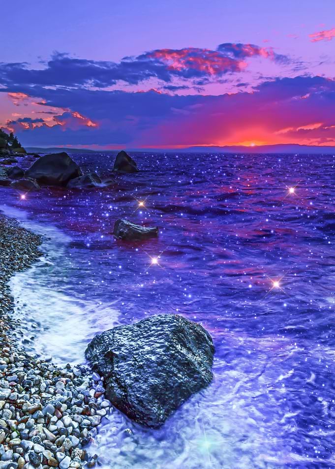 Purple Ocean Sunset