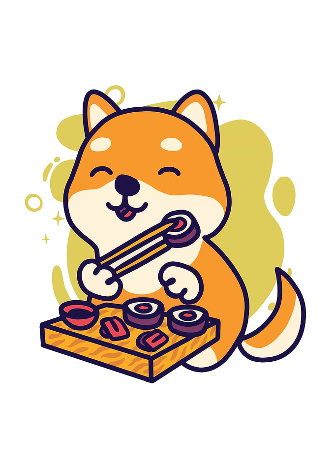 CUTE SHIBA DOG SUSHI