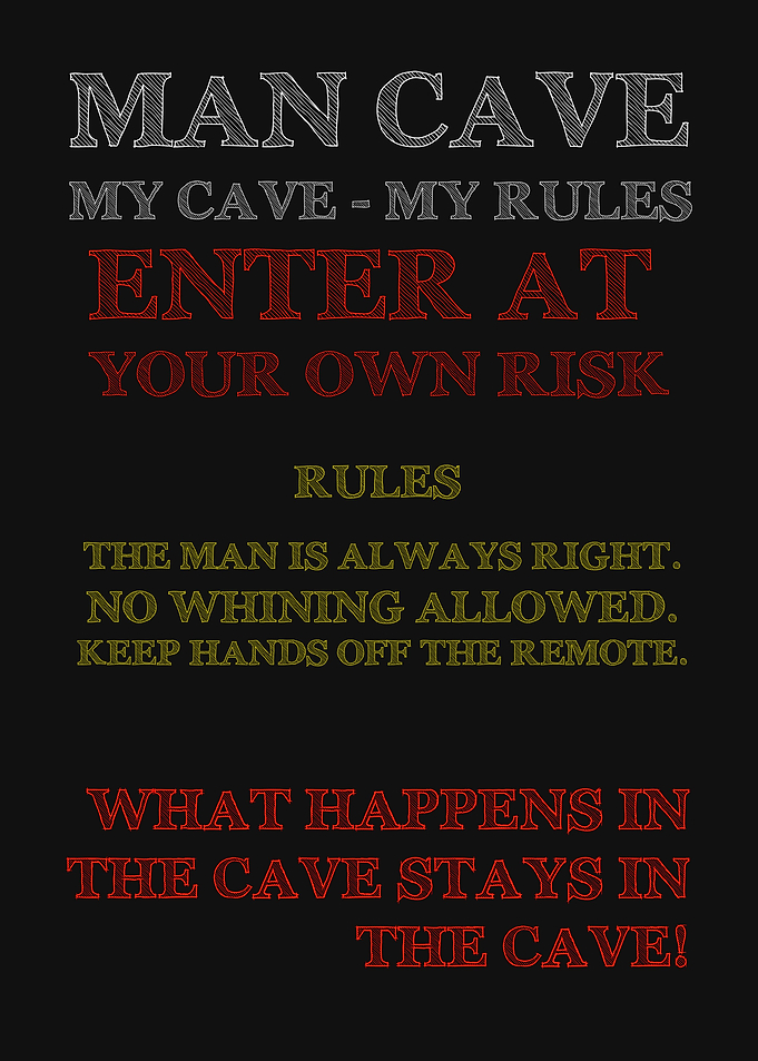 Man cave poster