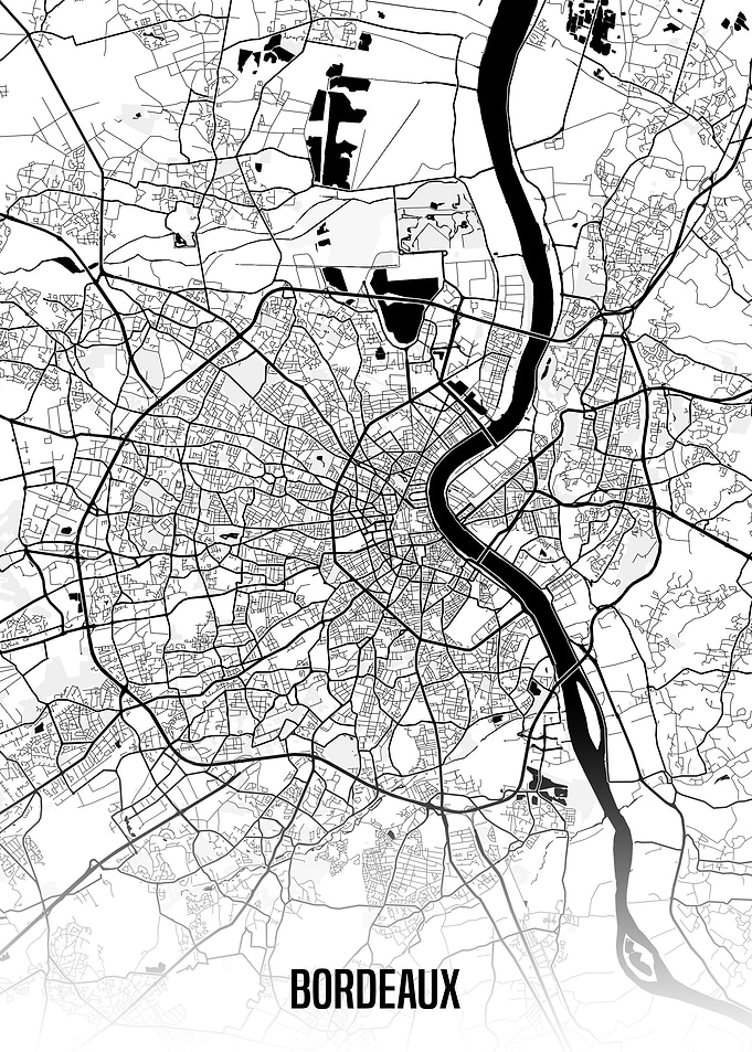 Bordeaux white map