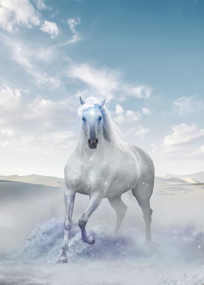 Desert Blue Horse