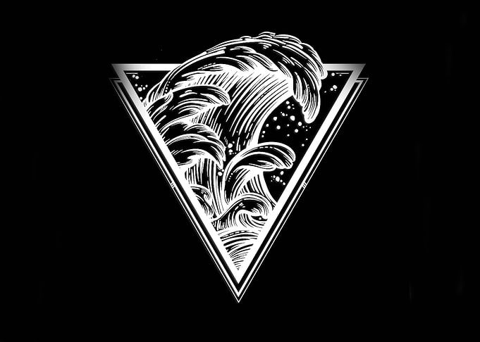 wave line art