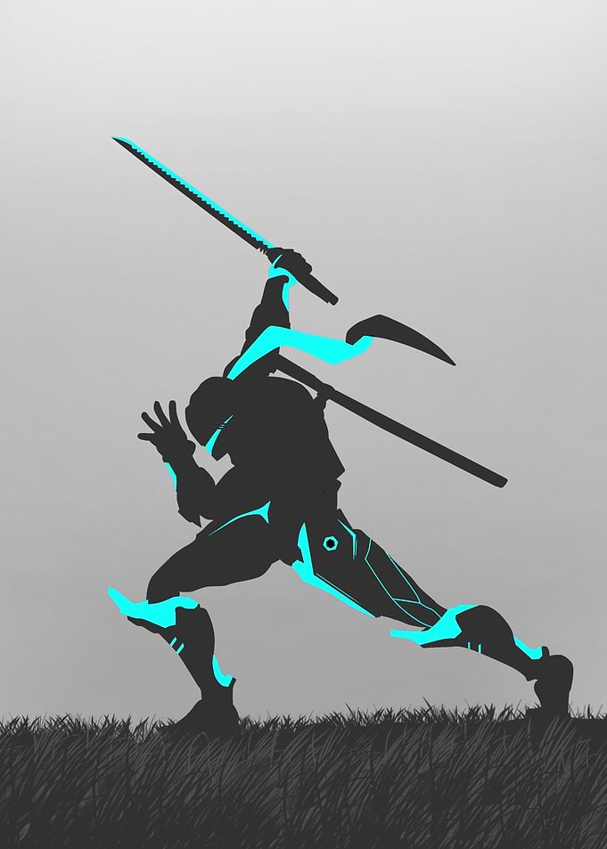 Samurai Flat Illustration