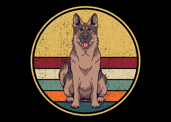 Retro Dog Mom Dad
