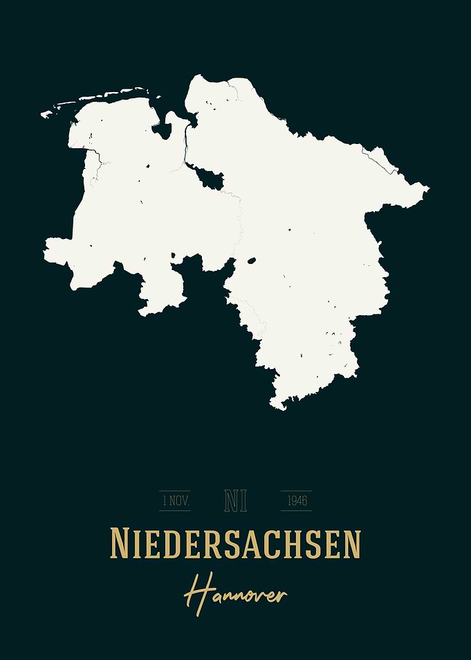 Niedersachsen Map Germany