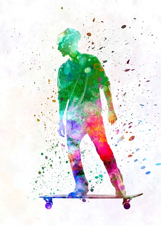 Man skateboard