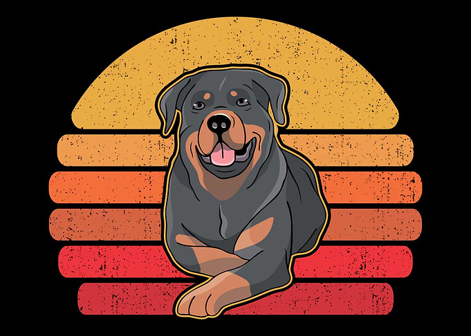 Retro Dog Mom Dad
