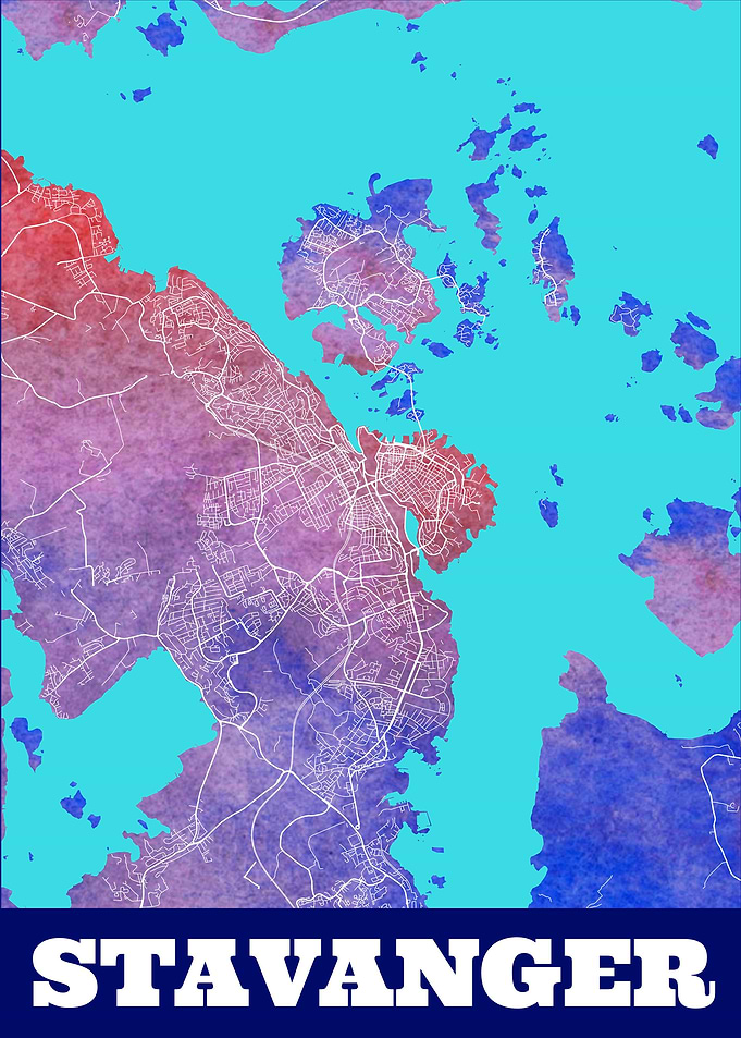 Stavanger Norway City Map