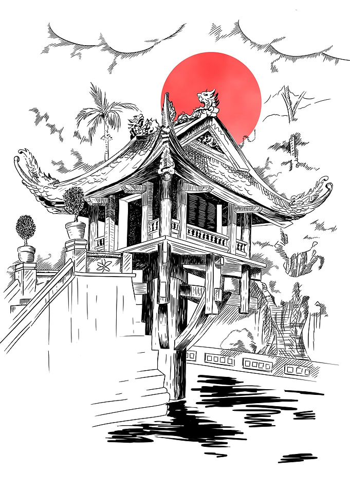 japan sketch
