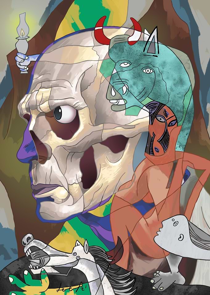 Picasso skull