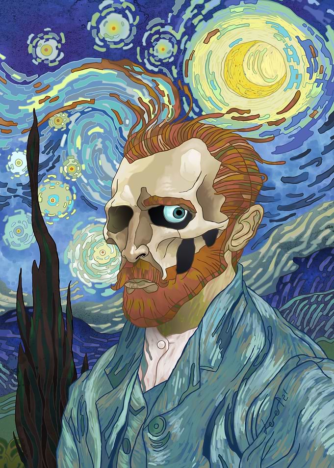Van Gogh skull