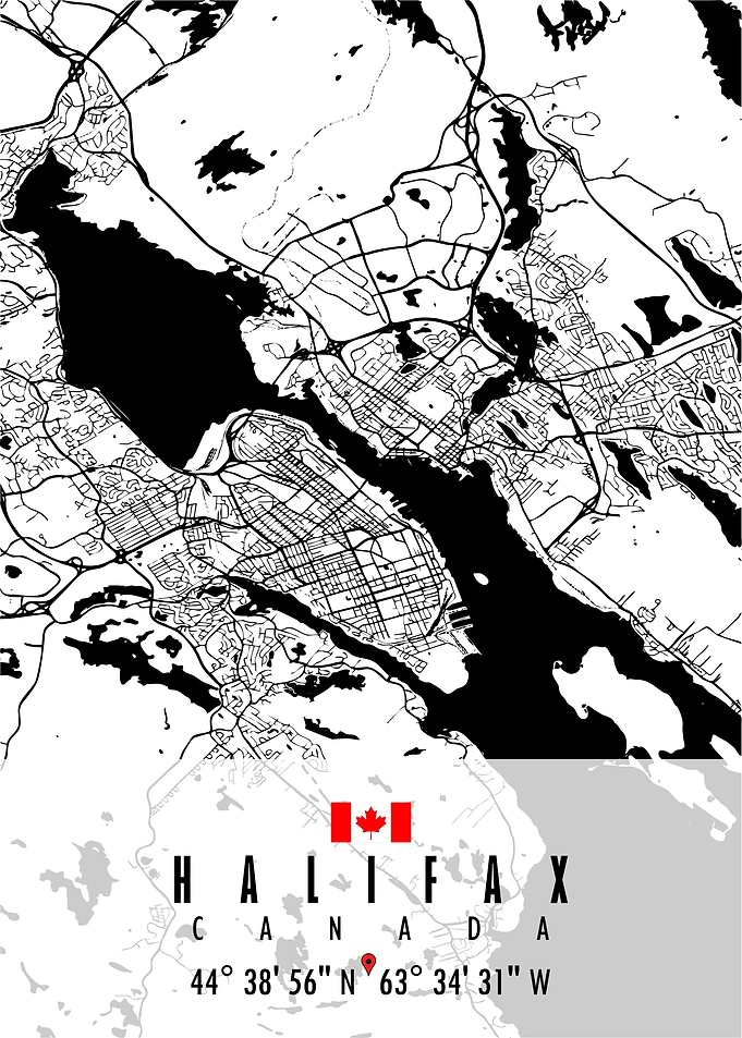 HALIFAX MAP CANADA