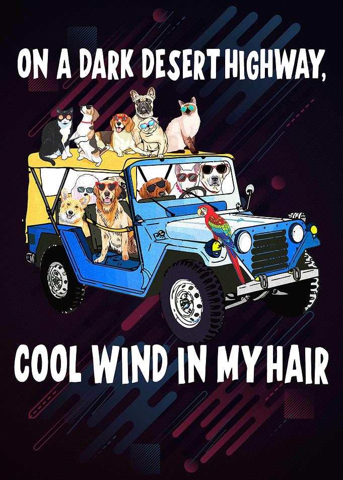 Dogs on Jeep