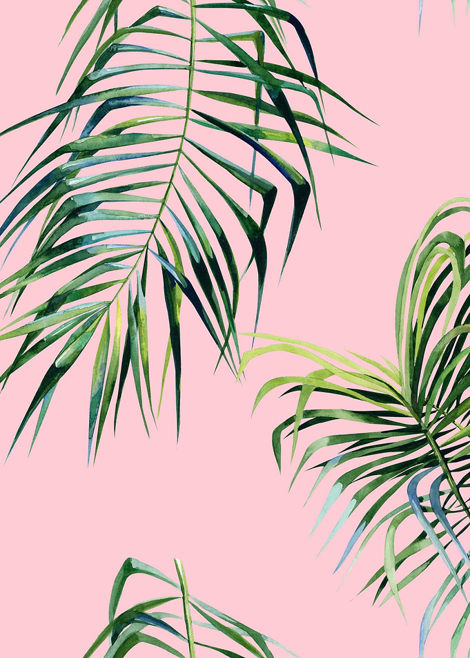 Pink Watercolor Trop 15