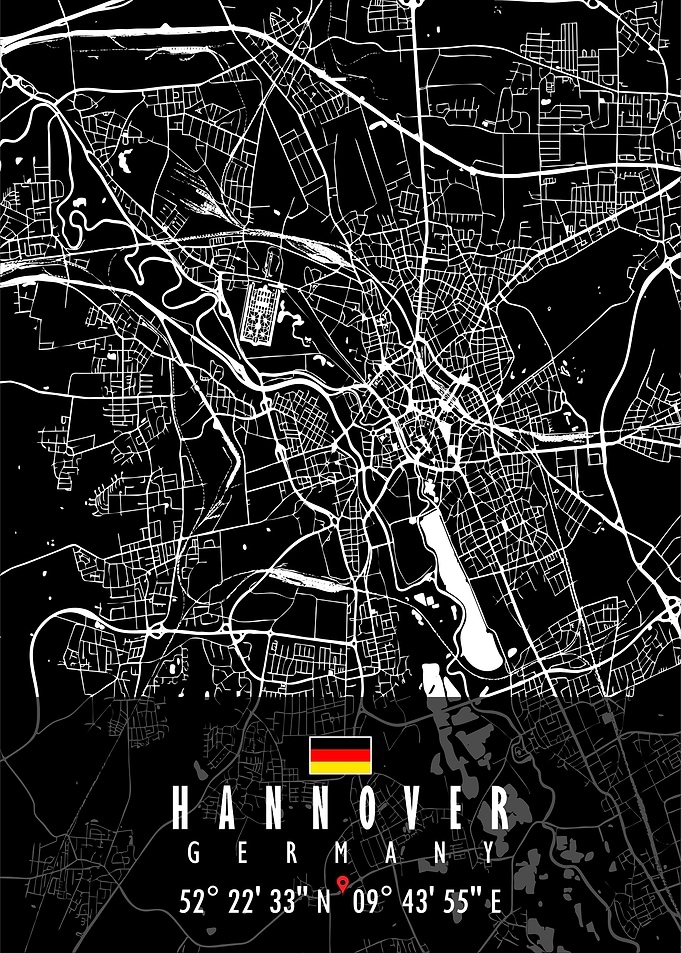 HANNOVER MAP GERMANY