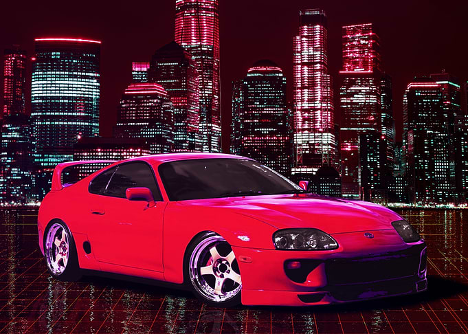 RED TOYOTA SUPRA