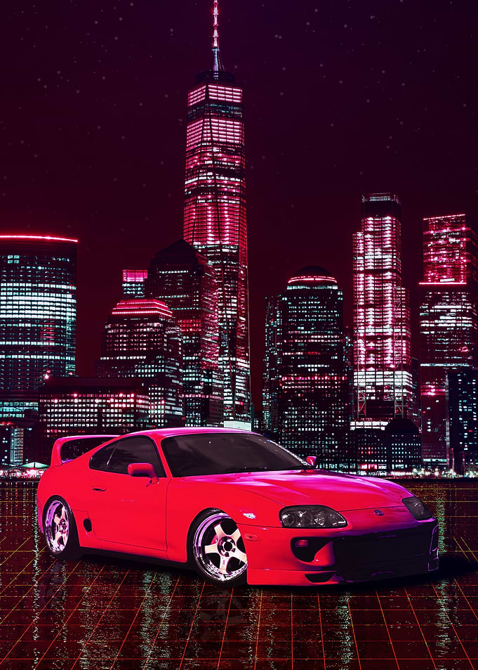 TOYOTA SUPRA SYNTHWAVE