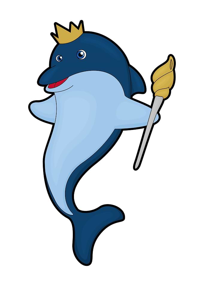 Dolphin King Crown Staff