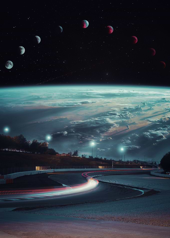 24 hour race in space moon