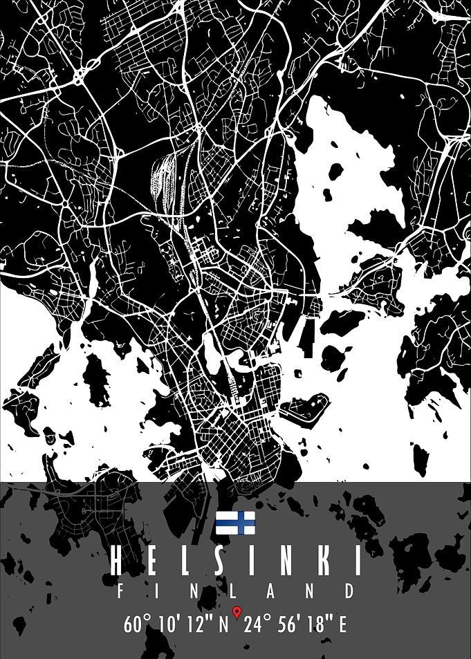 HELSINKI MAP FINLAND