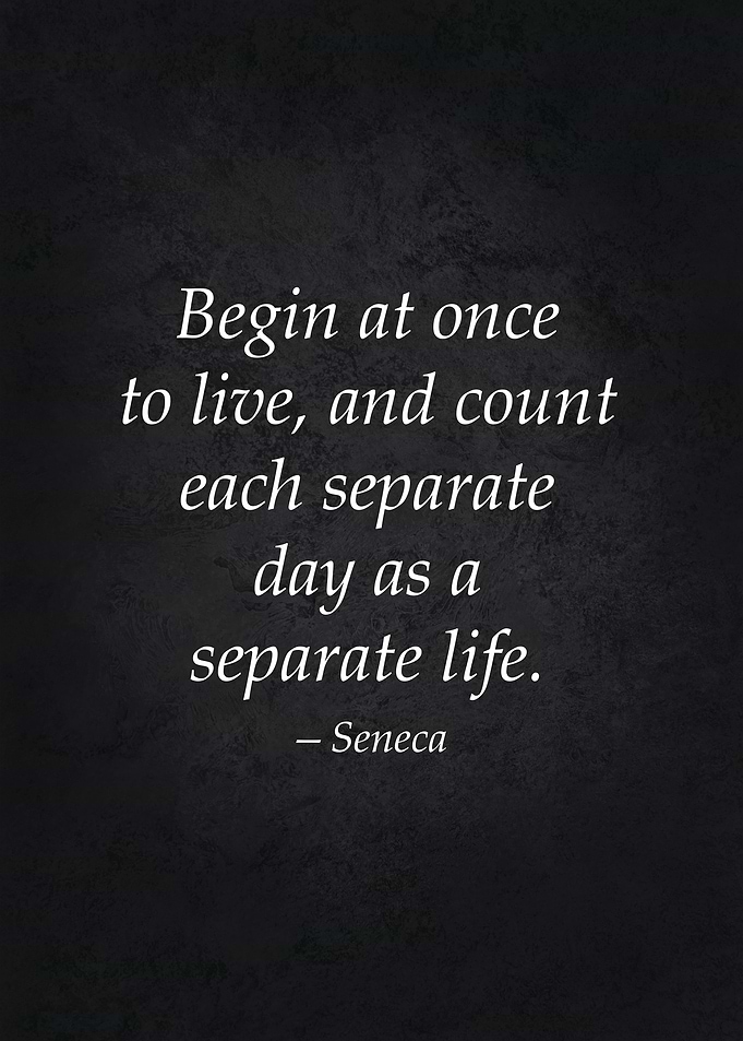 Begin To Live Stoic Quote