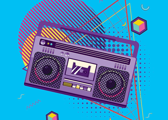 Cool 80s boombox