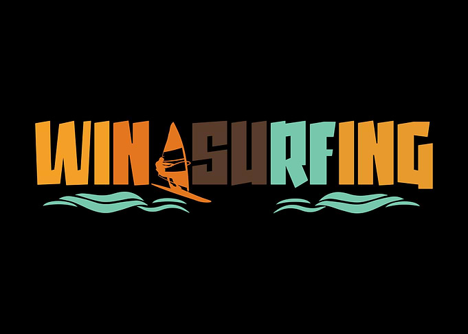 Vintage Windsurfer Surfer