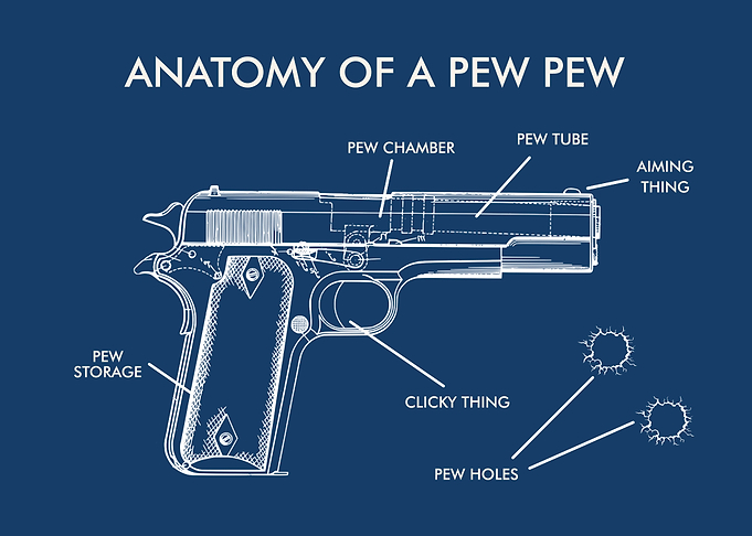 PEW PEW HANDGUN BLUE