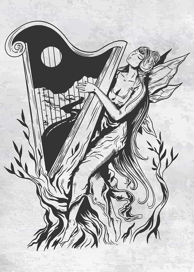 Fairy Harp Dark Art