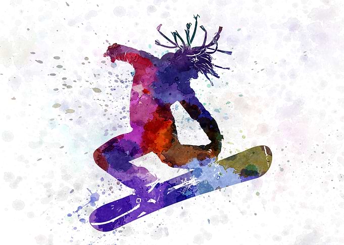 young snowboarder