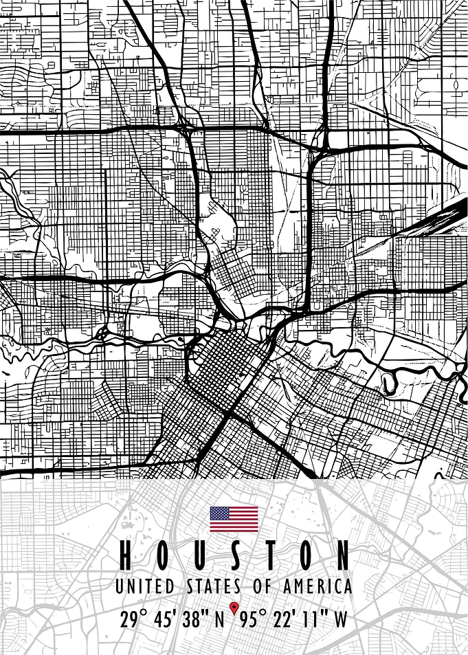HOUSTON MAP USA